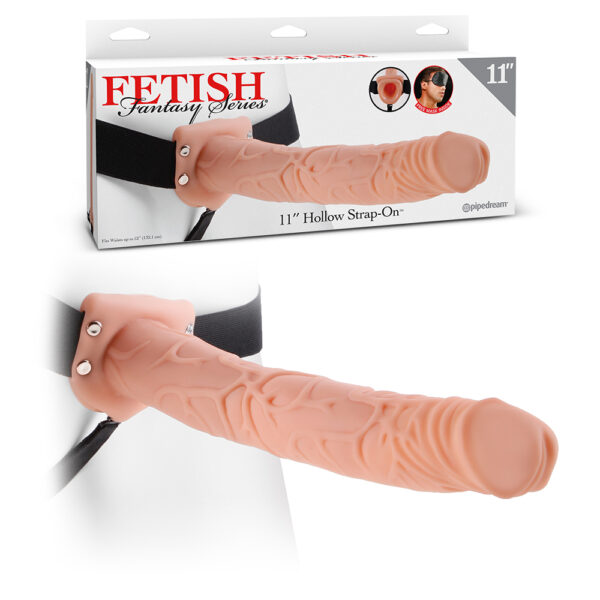 STRAP-ON HUECO 11' FETISH FANTASY SERIES BLANCO - Imagen 2