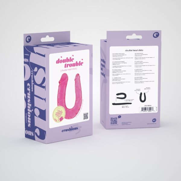 CONSOLADOR DOBLE DOUBLE TROUBLE CRUSHIOUS ROSA - Imagen 8
