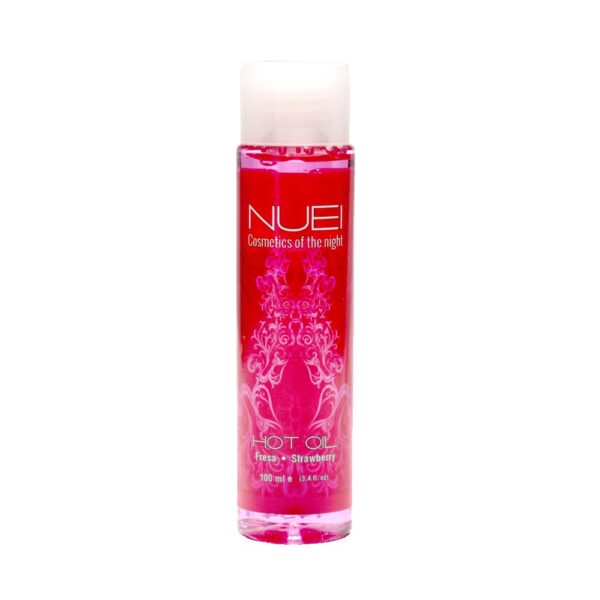 ACEITE DE MASAJE CON EFECTO CALOR FRESA HOT OIL NUEI 100ML - Imagen 2