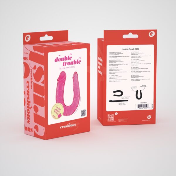 CONSOLADOR DOBLE DOUBLE TROUBLE CRUSHIOUS ROSA - Imagen 9