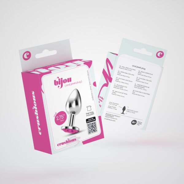 PLUG ANAL JOYA BIJOU ROSA PEQUEÑO CRUSHIOUS CON BOLSA ATERCIOPELADA GRATIS - Imagen 8