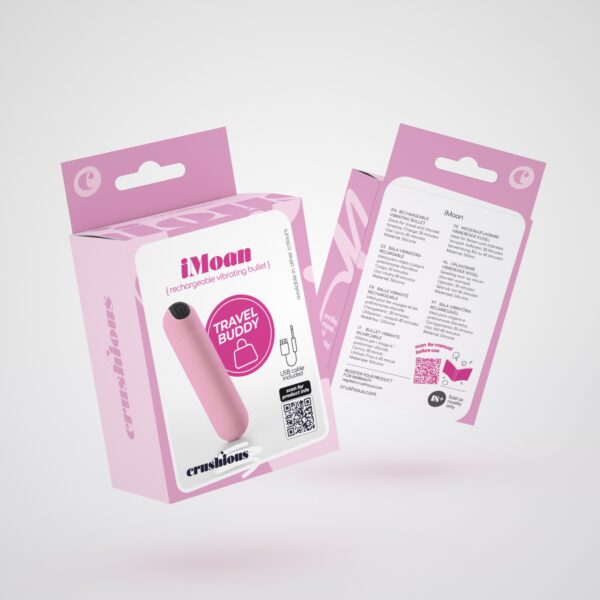 IMOAN BALA VIBRADORA RECARGABLE ROSA PASTEL CRUSHIOUS - Imagen 7