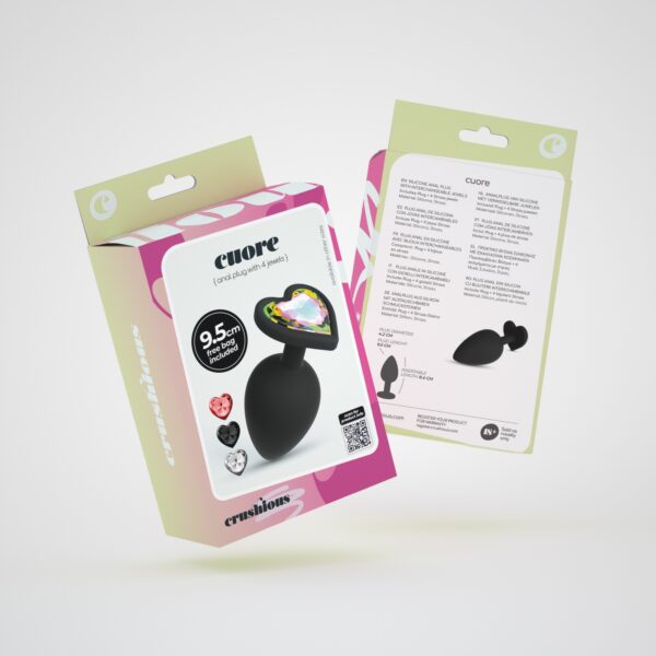 CUORE PLUG ANAL GRANDE CON 4 JOYAS INTERCAMBIABLES CRUSHIOUS - Imagen 10