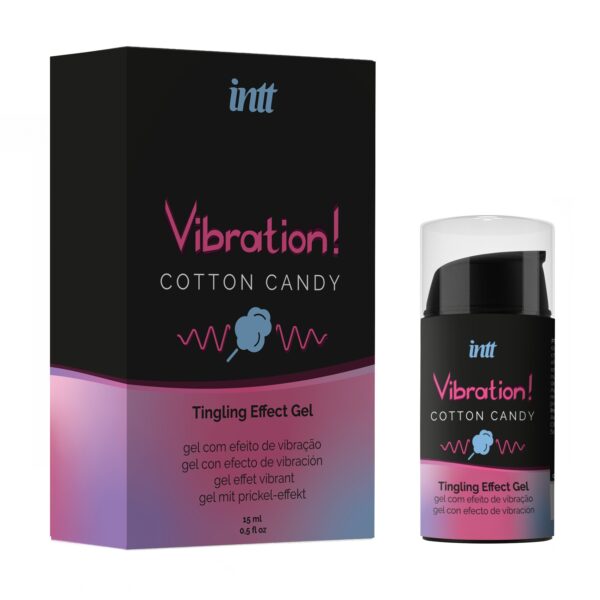 GEL CON VIBRACIÓN VIBRATION ALGODÓN DULCE INTT 15ML - Imagen 2