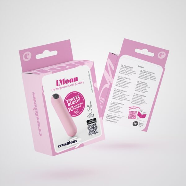 IMOAN BALA VIBRADORA RECARGABLE ROSA PASTEL CRUSHIOUS - Imagen 8