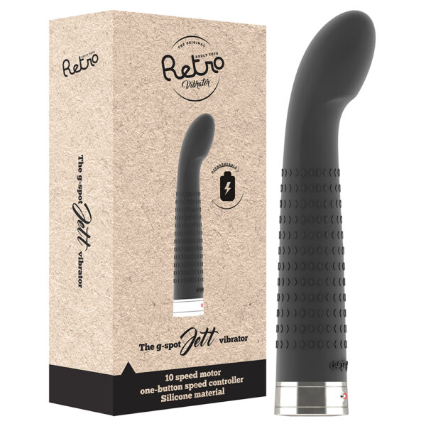 VIBRADOR RECARGABLE RETRO JETT NEGRO - Imagen 2