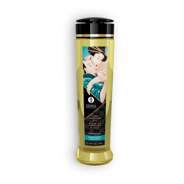ACEITE DE MASAJE SHUNGA SENSUAL ISLAND BLOSSOMS 240ML - Imagen 2
