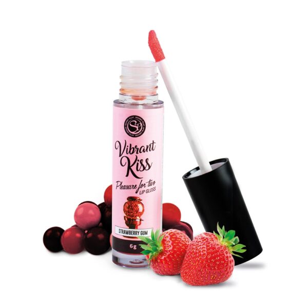 LIP GLOSS DE CHICLE DE FRESA VIBRANT KISS 6GR - Imagen 2
