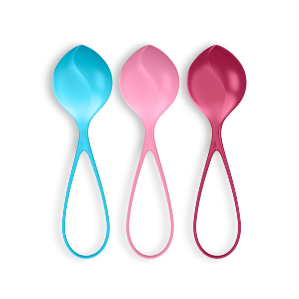 CONJUNTO DE 3 BOLAS BEN-WA STRENGTHENING BALLS SATISFYER COLORIDAS - Imagen 2