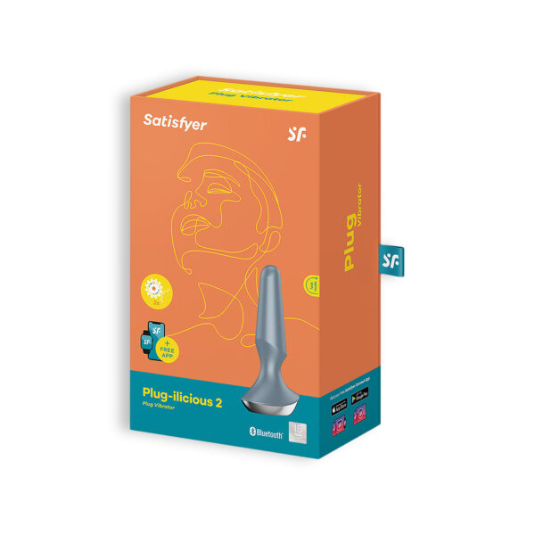 PLUG ANAL PLUG-ILICIOUS 2 SATISFYER CINZA - Imagen 2