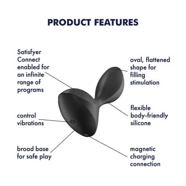 PLUG ANAL SWEET SEAL NEGRO SATISFYER - Imagen 3