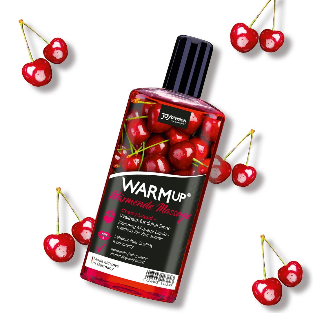 Aceite de masaje calentador con sabor cereza - Imagen 2