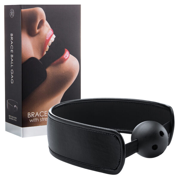 MORDAZA BRACE BALL GAG NEGRA - Imagen 2