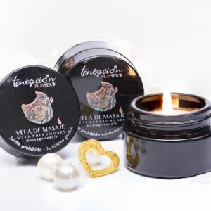 VELA DE FEROMONAS CON AROMA A JARDÍN PROHIBIDO 20ML TENTACIÓN PLAY SEX