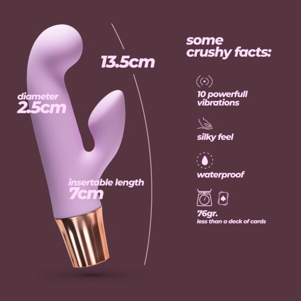 Mini vibrador conejo cony, lavanda - Imagen 4