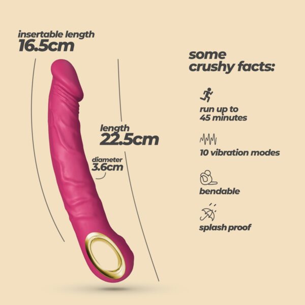 Vibrador flexible magnus rosa - Imagen 9